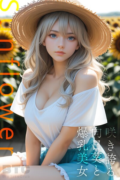 写真集|Sunflower 咲き誇る向日葵と爆乳美女【BigTitsClub】【vol.080】❤【BTCブックス】