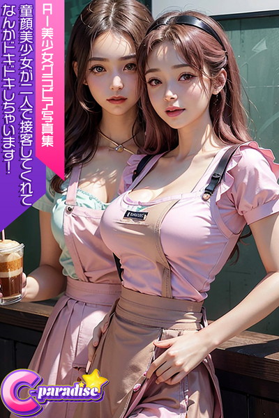 写真集|C-Paradise 童顔美少女が二人で接客してくれてなんかドキドキしちゃいます！ AI美少女グラビア写真集❤【C-Paradise】