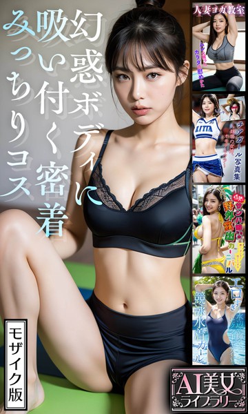 写真集|幻惑ボディに吸い付く密着みっちりコス 【AI美女ライブラリー】 モザイク版❤【ラビットフット】