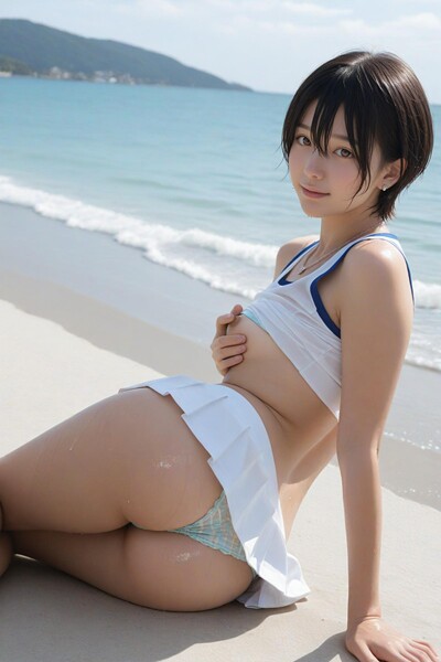 フルカラー|えーあいどる ― 砂上の潮風に踊る躍動の曲線 ―❤【清流舎】