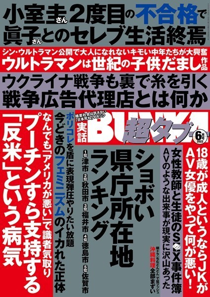 写真集|実話BUNKA超タブー 2022年6月号❤【実話BUNKAタブー編集部】