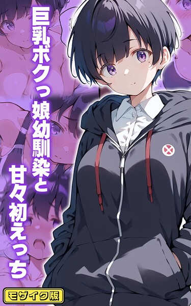 フルカラー|巨乳ボクっ娘幼馴染と甘々初えっち モザイク版❤【初恋ラボ】